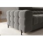 Canapé d'angle convertible FELIX VELOURS en velours gris foncé, 5 places, angle droit (vu de face) Canapé d'angle convertible FELIX VELOURS en velours gris foncé, 5 places, angle droit (vu de face)