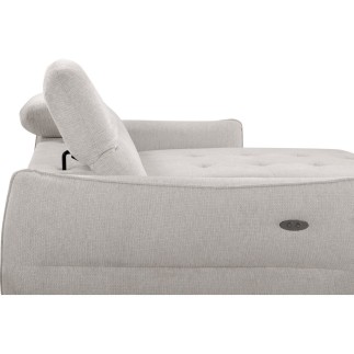 Canapé d'angle convertible en tissu luxe 5 places