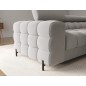 Canapé d'angle convertible FELIX VELOURS en velours gris, 5 places, angle droit (vu de face) Canapé d'angle convertible FELIX VELOURS en velours gris, 5 places, angle droit (vu de face)