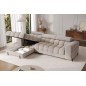 Canapé d'angle convertible FELIX VELOURS en velours beige 5 places, angle gauche (vu de face) Canapé d'angle convertible FELIX VELOURS en velours beige 5 places, angle gauche (vu de face)