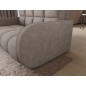 Canapé 2 places convertible tissu doux beige, coffre, DEVON