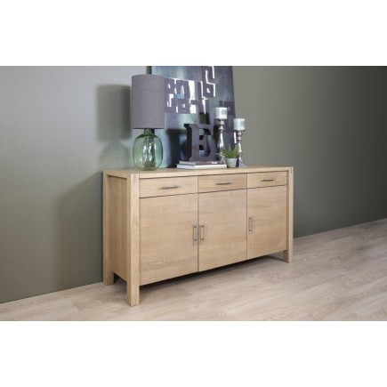 Bahut contemporain chêne haute qualité, COLOGNE, Bois clair