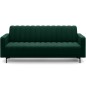 Canapé 3 places convertible velours luxe vert, coffre, RONSARD