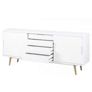 Bahut tendance blanc laqué brillant, ELMA