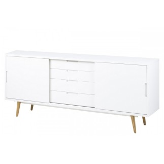 Bahut tendance blanc laqué brillant, ELMA