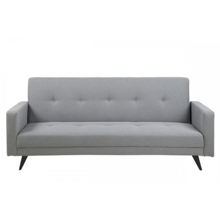 Canapé lit 3 places en tissu de qualité LEXON, gris clair