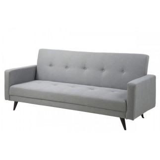 Canapé lit 3 places en tissu de qualité LEXON, gris clair