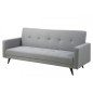 Canapé lit 3 places en tissu de qualité LEXON, gris clair