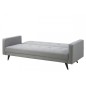 Canapé lit 3 places en tissu de qualité LEXON, gris clair