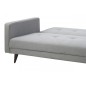 Canapé lit 3 places en tissu de qualité LEXON, gris clair