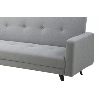 Canapé lit 3 places en tissu de qualité LEXON, gris clair