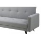 Canapé lit 3 places en tissu de qualité LEXON, gris clair