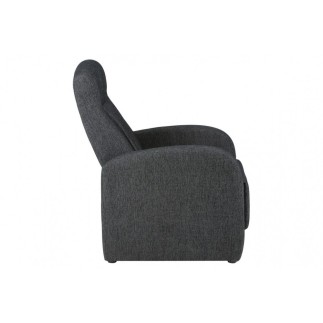 Fauteuil 1 place relaxation en tissu ARIANA, gris foncé