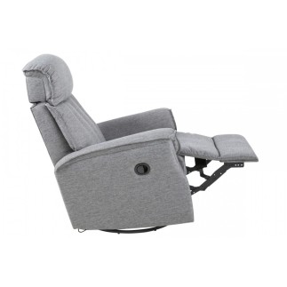 Fauteuil 1 place relaxation en tissu JOYCE, gris