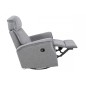 Fauteuil 1 place relaxation en tissu JOYCE, gris