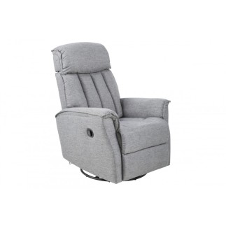 Fauteuil 1 place relaxation en tissu JOYCE, gris