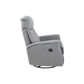 Fauteuil 1 place relaxation en tissu JOYCE, gris