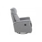 Fauteuil 1 place relaxation en tissu JOYCE, gris