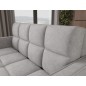 Canapé 2 places convertible tissu doux, gris, coffre, DEVON Canapé 2 places convertible tissu doux, gris, coffre, DEVON
