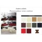 Ensemble composé d'un canapé 3 places et d'un canapé 2 places en cuir luxe italien, ALONSO, couleur personnalisée