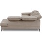 Canapé d'angle avec relax électrique tissu bouclette sensation velours, 5/6 places SINATRA, beige foncé, angle droit