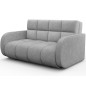 Canapé 2 places convertible tissu doux, gris, coffre, DEVON Canapé 2 places convertible tissu doux, gris, coffre, DEVON