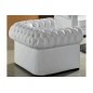 Ensemble 3+2+1, canapé 3 places et canapé 2 places et fauteuil 1 place en cuir luxe italien CHESTERFIELD, blanc