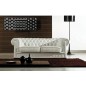 Ensemble 3+2+1, canapé 3 places et canapé 2 places et fauteuil 1 place en cuir luxe italien CHESTERFIELD, blanc