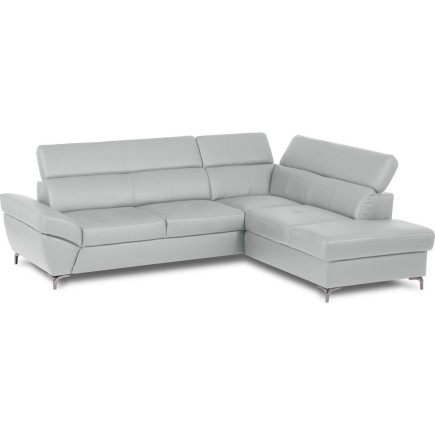 Canapé d'angle convertible en cuir italien luxe 5 places