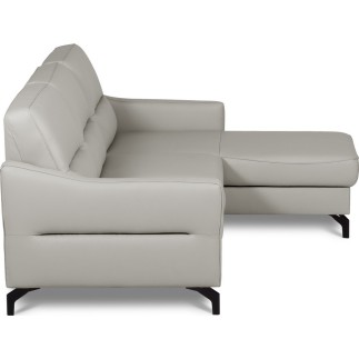 Canapé d'angle convertible en cuir italien luxe 5 places