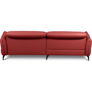 Canapé d'angle convertible en cuir italien luxe 5 places