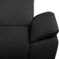 Canapé d'angle avec relax électrique en tissu Bellagio, noir, angle gauche