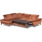 Canapé d'angle convertible en velours luxe - 5 places, SIENNA, brique, angle gauche Canapé d'angle convertible en velours luxe - 5 places, SIENNA, brique, angle gauche