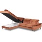 Canapé d'angle convertible en velours luxe - 5 places, SIENNA, brique, angle gauche Canapé d'angle convertible en velours luxe - 5 places, SIENNA, brique, angle gauche