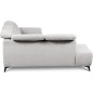 Canapé d'angle avec relax électrique en tissu Bellagio, gris, angle gauche