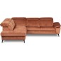 Canapé d'angle convertible en velours luxe - 5 places, SIENNA, brique, angle gauche Canapé d'angle convertible en velours luxe - 5 places, SIENNA, brique, angle gauche