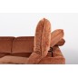 Canapé d'angle convertible en velours luxe - 5 places, SIENNA, brique, angle gauche Canapé d'angle convertible en velours luxe - 5 places, SIENNA, brique, angle gauche