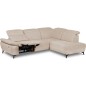 Canapé d'angle avec relax électrique en tissu Bellagio, beige, angle droit