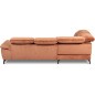 Canapé d'angle convertible en velours luxe - 5 places, SIENNA, brique, angle gauche Canapé d'angle convertible en velours luxe - 5 places, SIENNA, brique, angle gauche