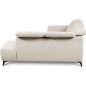 Canapé d'angle avec relax électrique en tissu Bellagio, beige clair, angle droit