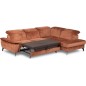 Canapé d'angle convertible en velours luxe - 5 places, SIENNA, brique, angle droit Canapé d'angle convertible en velours luxe - 5 places, SIENNA, brique, angle droit