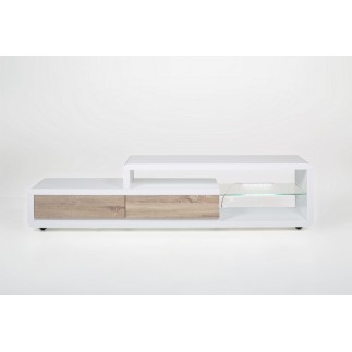 Meuble TV design blanc laqué brillant ERTIS
