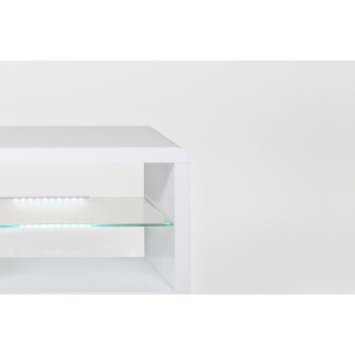 Meuble TV design blanc laqué brillant ERTIS