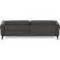 Canapé d'angle convertible en tissu luxe 5 places, MANCINI, coffre, gris foncé, angle gauche
