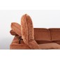 Canapé d'angle convertible en velours luxe - 5 places, SIENNA, brique, angle droit Canapé d'angle convertible en velours luxe - 5 places, SIENNA, brique, angle droit