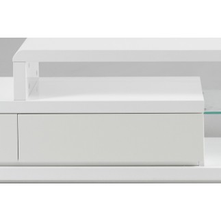 Meuble TV design blanc laqué brillant ERTA