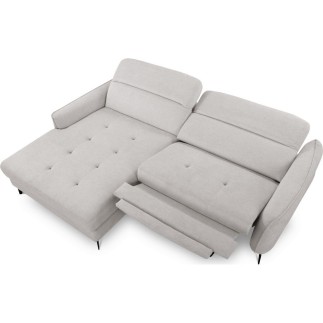 Canapé d'angle convertible en tissu luxe 5 places