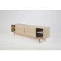 Meuble TV design scandinave en bois massif finition chêne, MARINI