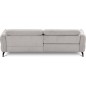 Canapé d'angle convertible en tissu luxe 5 places, MANCINI, coffre, gris, angle droit