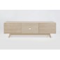 Meuble TV design scandinave en bois massif finition chêne, MARINI
